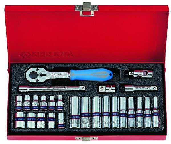 KING TONY SOCKET SET 1/4 STANDARD AND DEEP 4 13MM 26PC | 2526MR
