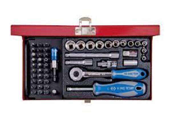 KING TONY SOCKET SET 1/4 METRIC WITH BITS 4 14MM 51PC | 2551MR