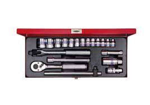 KING TONY SOCKET SET 3/8 METRIC 6 22MM 12P | 3020MR
