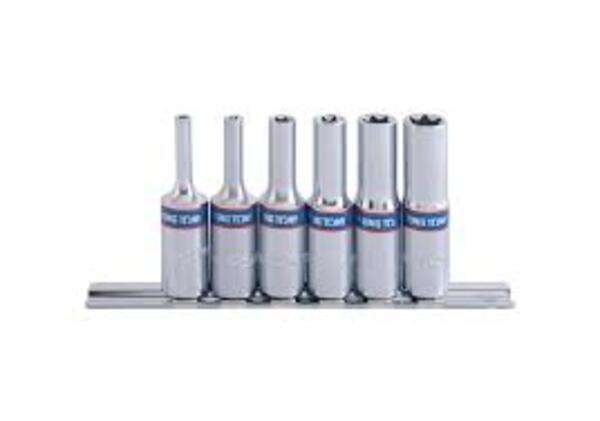 KING TONY SOC SET 3/8 FEMALE TORX DEEP E4 E14 6PC | 3116PR