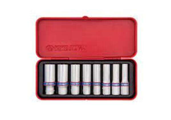 KING TONY SOCKET SET 8PC 3/8 DEEP 10 19MM 6P | 3508MR
