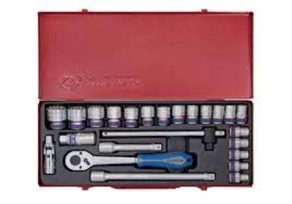 KING TONY SOCKET SET 24PC 1/2 8 32MM 12P | 4028MR