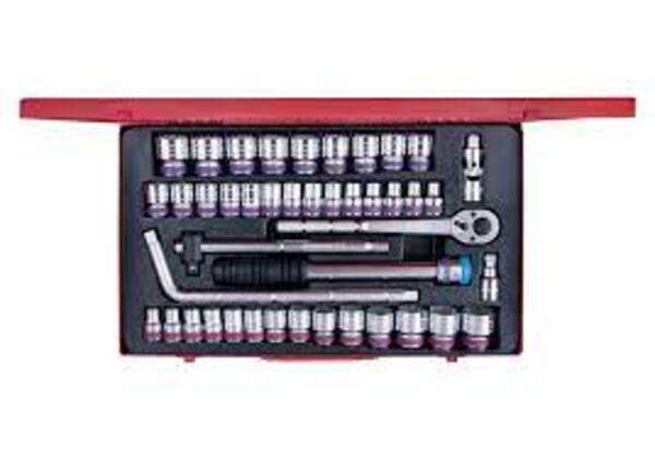 KING TONY SOCKET SET 44PC 1/2 METRIC AND S.A.E 8 32MM 12P | 4044CR
