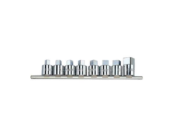 KING TONY SOCKET SET 8PC 1/2 SQUARE 8 19MM ON A RAIL | 4118MR