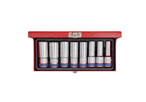 KING TONY SOCKET SET 8PC 1/2 DEEP 12 23MM 6PT | 4308MR