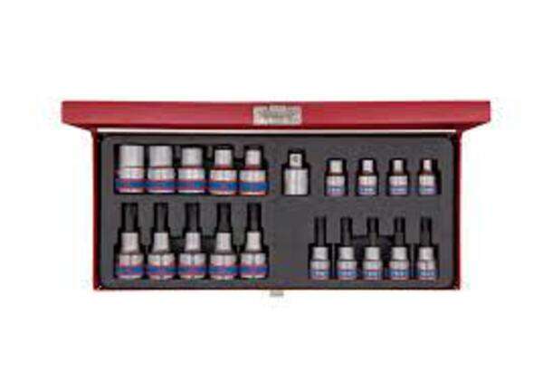 KING TONY SOCKET SET 3/8 & 1/2 MALE AND FEMALE TORX 20PCS | 7120PR