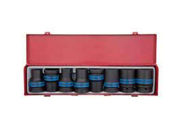 KING TONY SOCKET SET 8PC 1 DEEP IMPACT 17 41MM THIN WALL | 8408MP