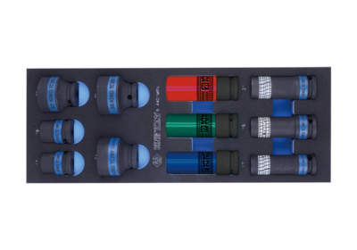 KING TONY SOCKET SET 11PC 1/2 IMPACT EVA FOAM | 9 4401MPV