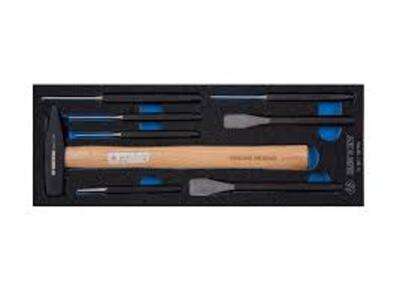 KING TONY COMBINATION SET HAMMER + CHISELS EVA FOAM | 9 90118PRV