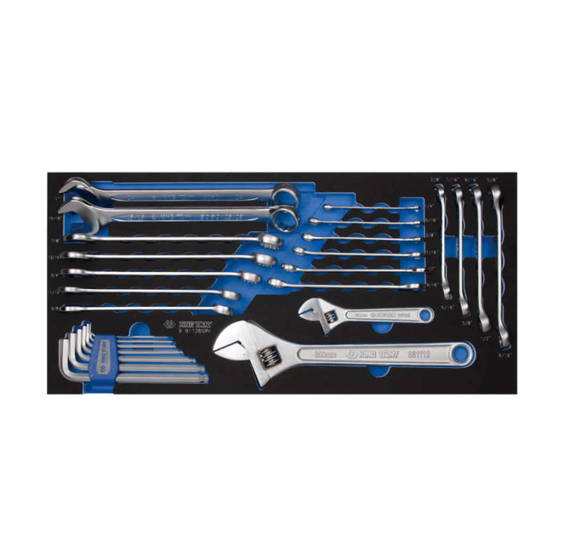 KING TONY SPANNER COMBINATION SET 26PC SAE EVA FOAM | 9 91126SRV