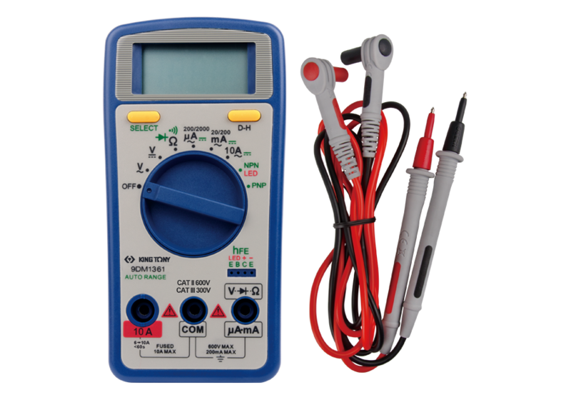 KING TONY MULTIMETER DIGITAL 10AMP 600V | 9DM1361