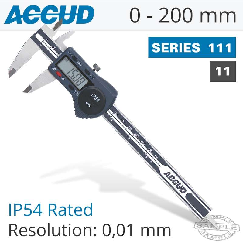ACCUD DIGITAL CALIPER 0-200MM/0-8"- AC111-008-11