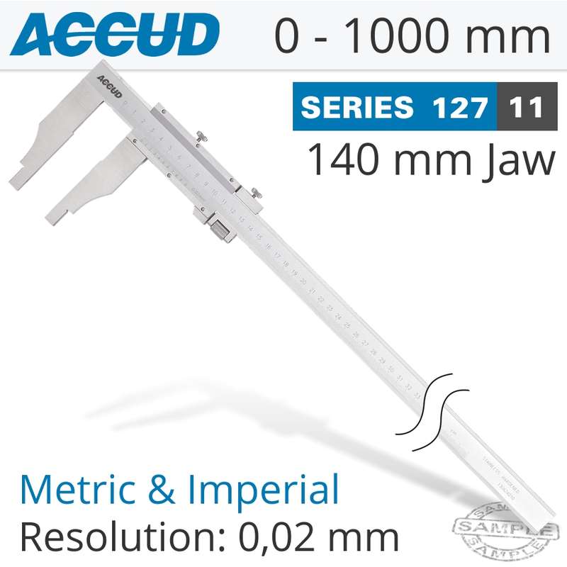ACCUD VERNIER CALIPER 1000MM 0.08MM 140MM- AC127-040-11