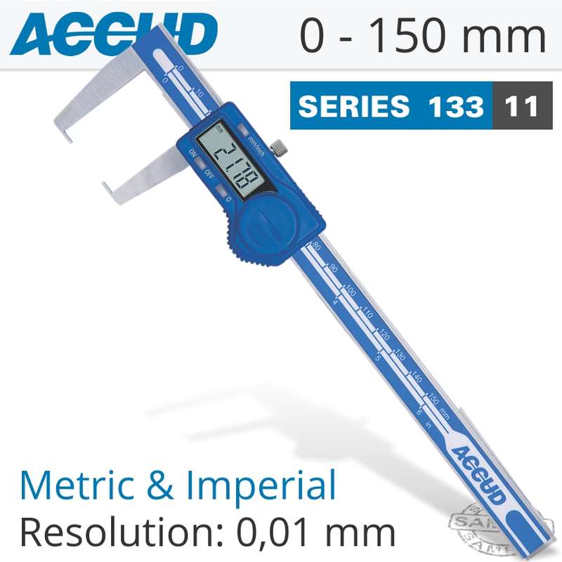 ACCUD DIG. CALIPER 150MM 0.04MM ACC. OUTSIDE NECK- AC133-006-11