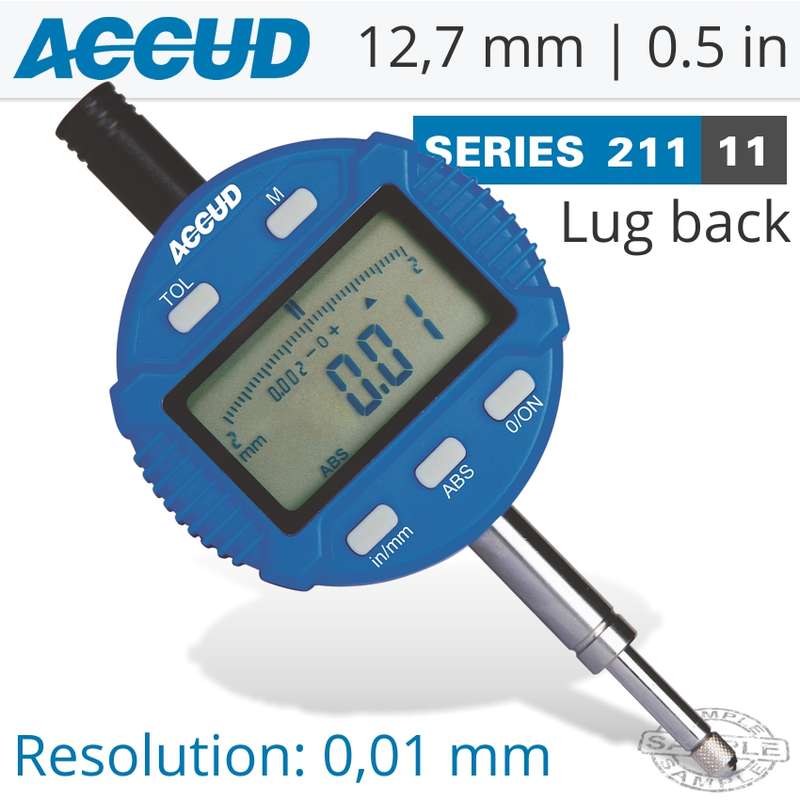 ACCUD DIGITAL INDICATOR LUG BACK 12.7MM/0.5"- AC211-010-11