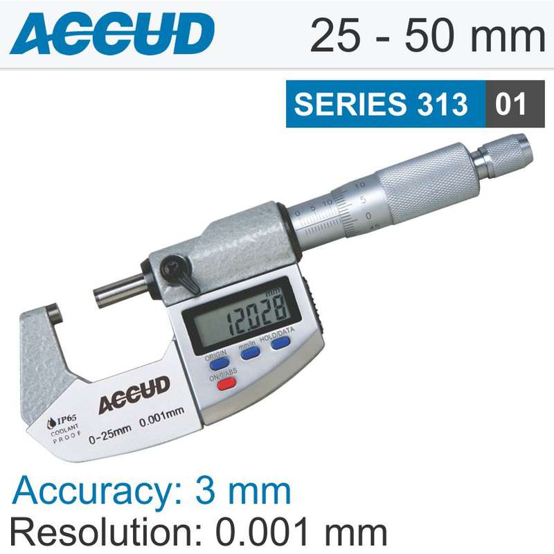 ACCUD DIG. OUTSIDE MICROMETER 25-50MM- AC313-002-01