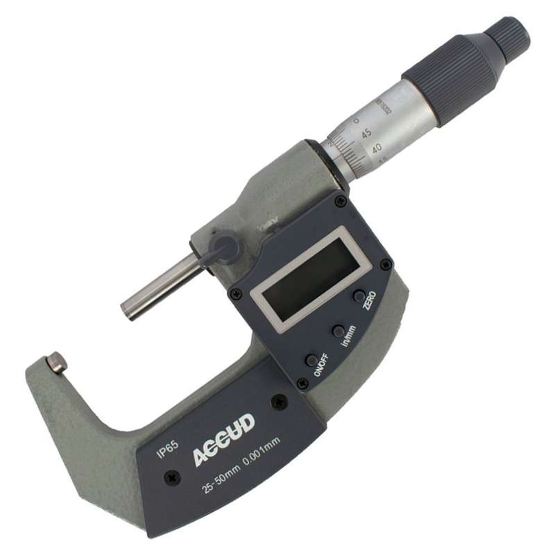 ACCUD DIG. OUTSIDE MICROMETER 25-50MM 0.002MM ACC IP65. 0.001MM RES.- AC313-002-02