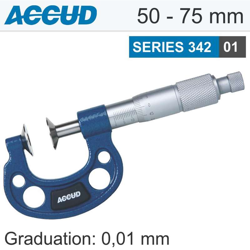 ACCUD NON ROTATING SPINDLE DISK MICROMETER 50- AC342-003-01