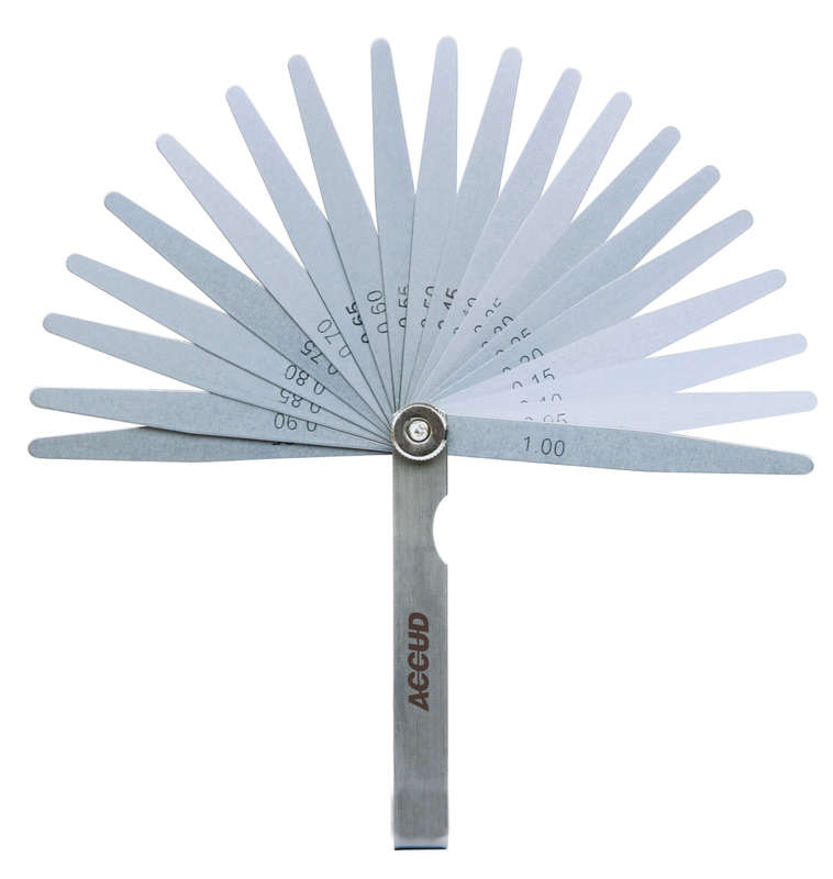 ACCUD FEELER GAUGE 100MM 0.02 - 1.00MM 17 LEAVES- AC912-100-20