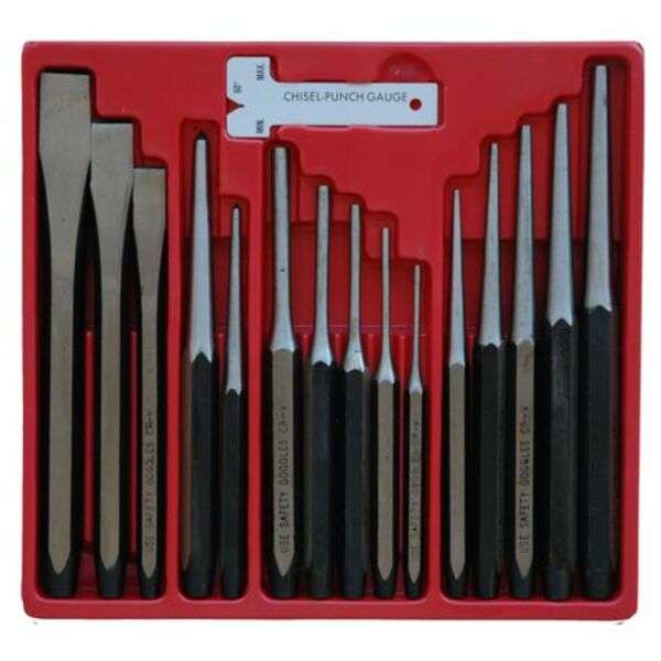 Micro-Tec 16Pcs Punch and Chisel Set | I101331