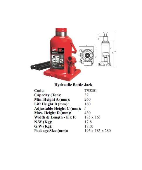 Torin BIG RED JACKS - Jack Bottle 32T | T93201