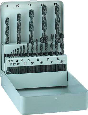 ALPEN - HSS SPRINT DRILL BIT SET 21 PIECE 1-8MM X 0.5 + 9-13MM X 1.0 IN METALALP KM21