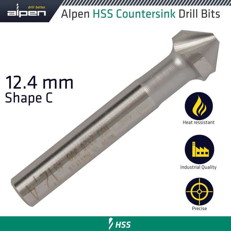 ALPEN - HSS COUNTERSINK 90 12.4 DIN 335 SHAPE CALP23200124