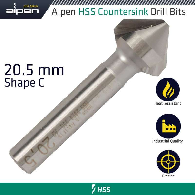 ALPEN - HSS COUNTERSINK 90 20.5 DIN 335 SHAPE CALP23200205