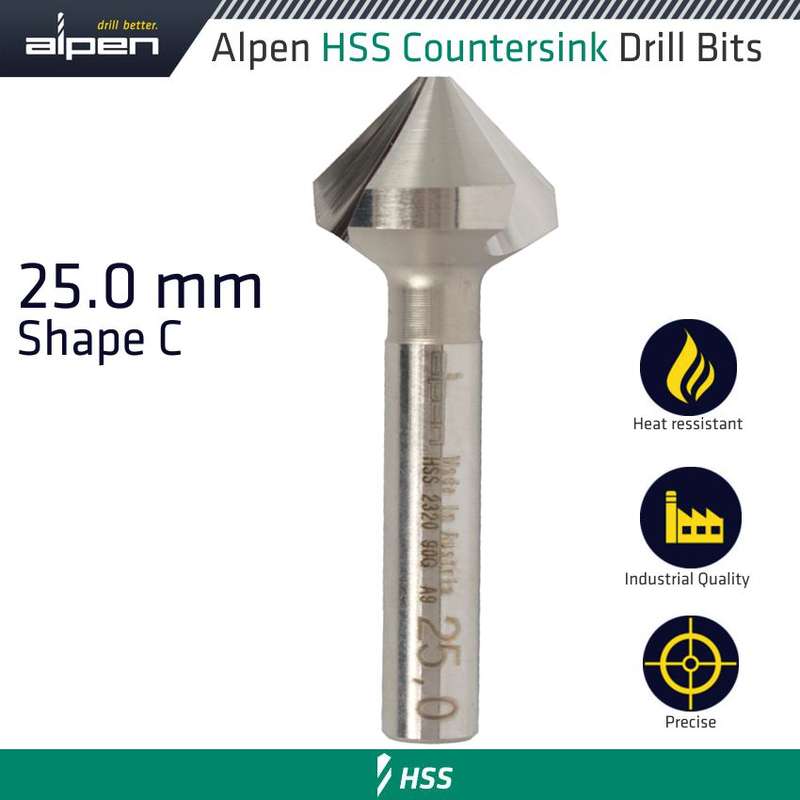 ALPEN - HSS COUNTERSINK 90 25.0 DIN 335 SHAPE CALP23200250