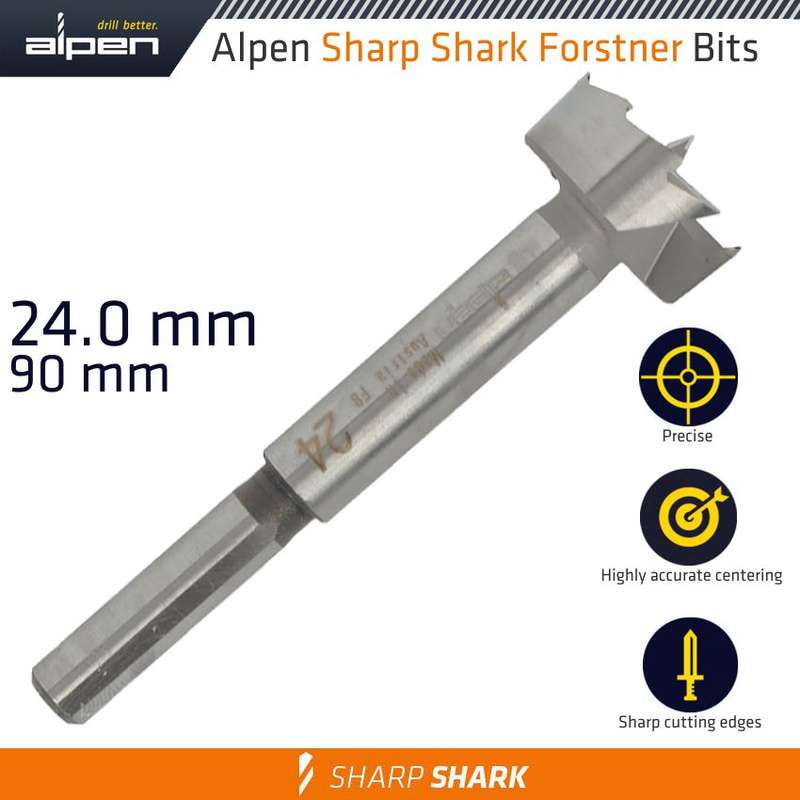 ALPEN - FORSTNER DRILL BIT SHARP SHARK 24MMALP239024