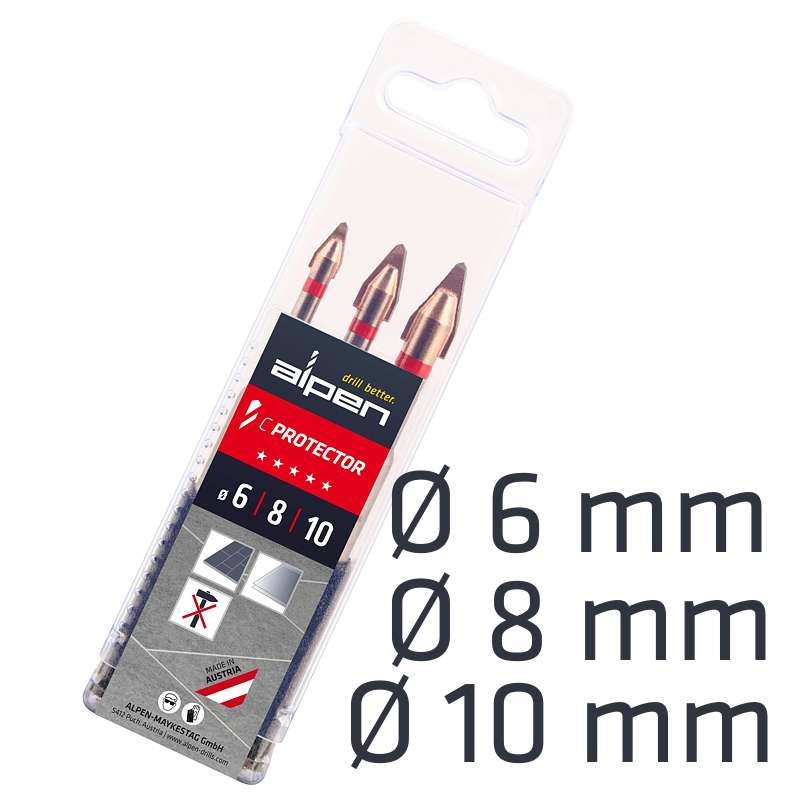 ALPEN - C PROTECTOR DRILL BIT SET 6-8-10MMALP303003