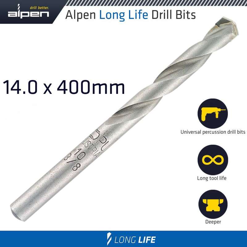 ALPEN - MASONRY DRILL BIT LONG LIFE 14 X 400MMALP51714