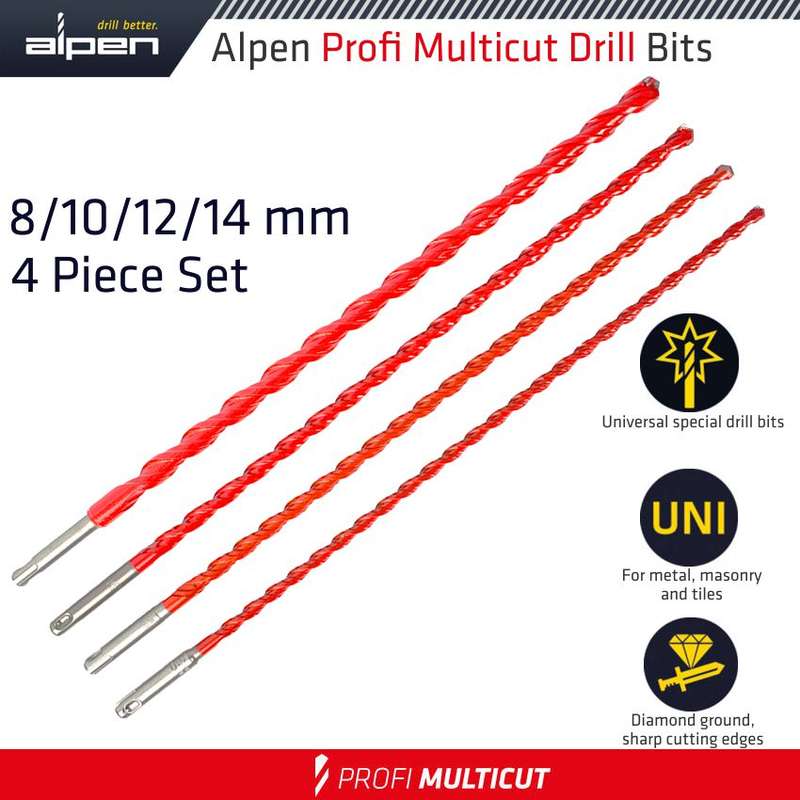 ALPEN - CASSETTE PROFI MULTICUT 4-PCS. 8.0I 10.0I 12.0I 14.0X 450 WITH HAMMER-ALP57900004