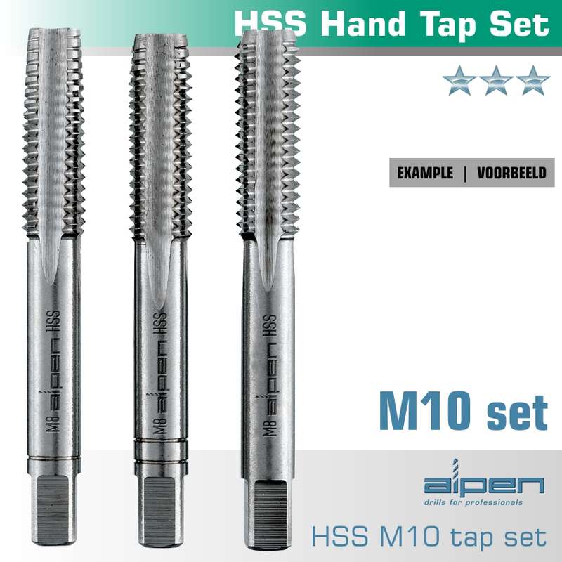 ALPEN - HAND TAP SET IN POUCH M10 HSS 1.5MM PITCHALP70710