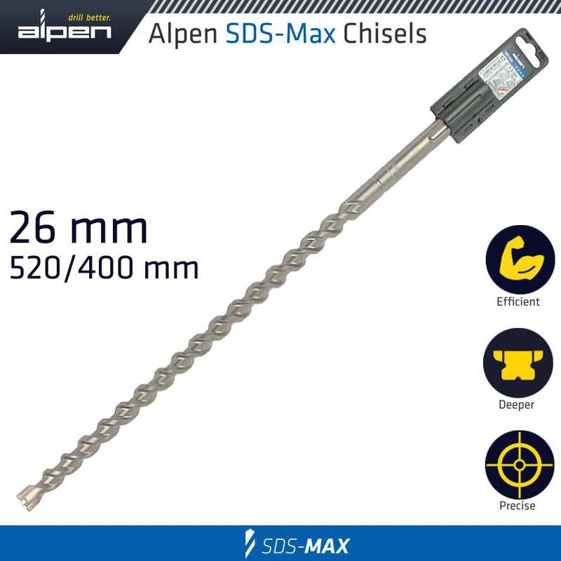 ALPEN - SDS MAX DRILL BIT 520X400 26MMALP89126