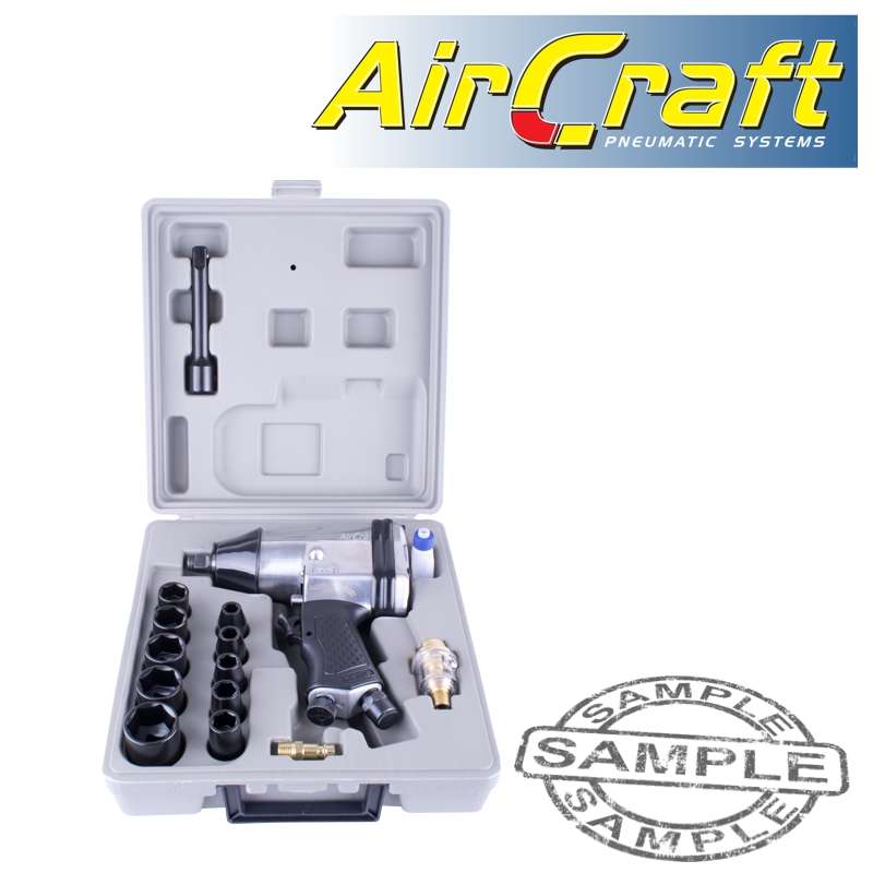 AIRCRAFT - AIR IMPACT WRENCH 1/2"  17 PIECE KIT SINGLE HAMMERAT0006