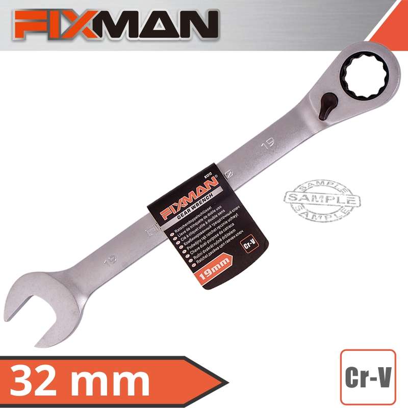 FIXMAN REVERSIBLE COMBINATION RATCHETING WRENCH 32MMFIX B1224