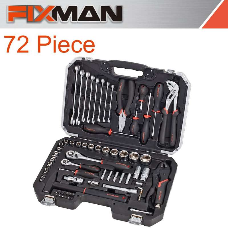FIXMAN SOCKET TOOL SET 72PC 1/4" & 1/2"  DRIVEFIX B5072M