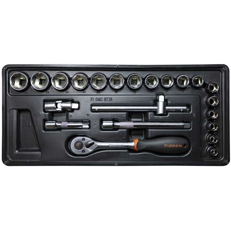 FIXMAN 22-PC 3/8"  DR. SOCKETS &  ACCESSORIESFIX F1BT36
