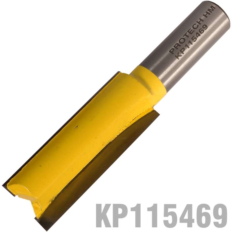 PRO-TECH- STRAIGHT BIT 3/4" (19MM) X 2" (50.8MM) CUT 2 FLUTE WITH BOTTOM CUT 1/2" KP115469