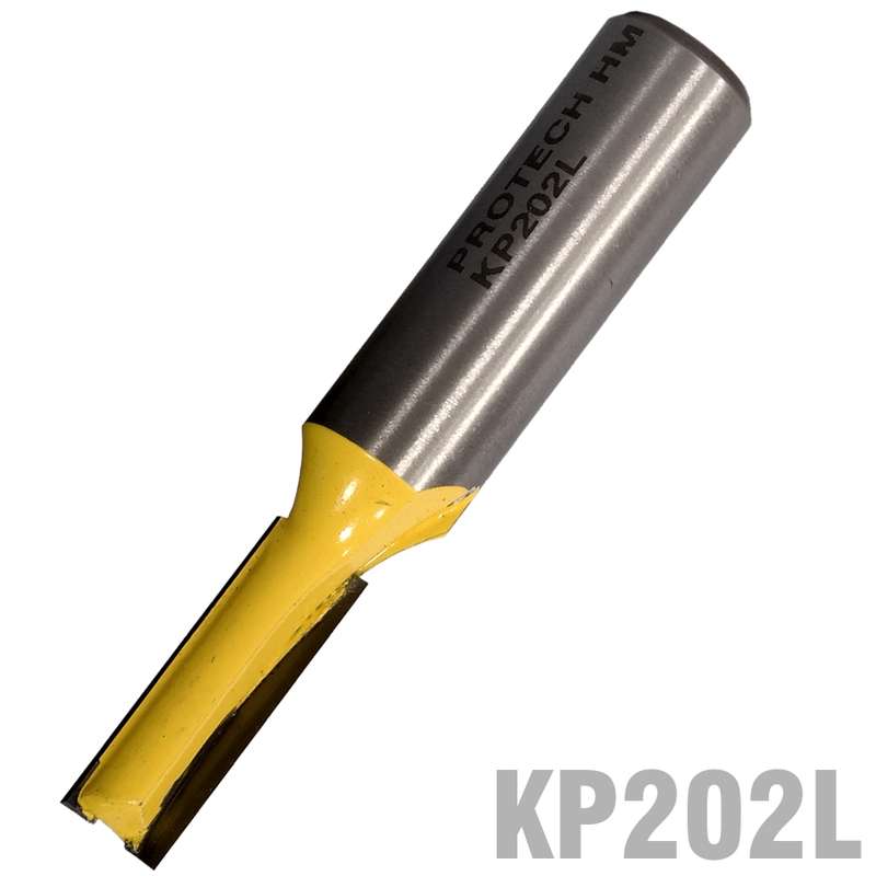 PRO-TECH- STRAIGHT BIT 5/16"  (7.9MM) X 1" (25.4MM) TWO FLUTE 1/2"  SHANKKP202L