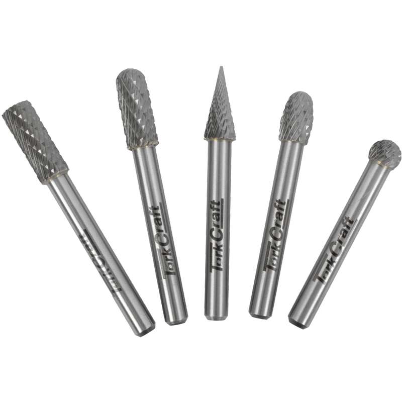 TORK CRAFT - ROTARY BURR SET 5 PC ASSTD 8MM DIA TUNGSTENM6502