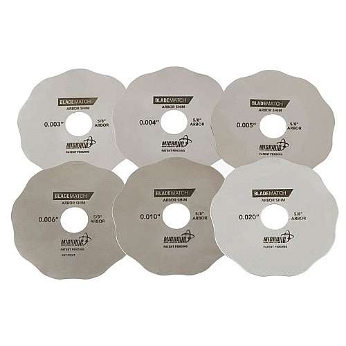 MICROJIG BLADEMATCH ARBOR SHIMS (6 PACK) - MIC AS-6