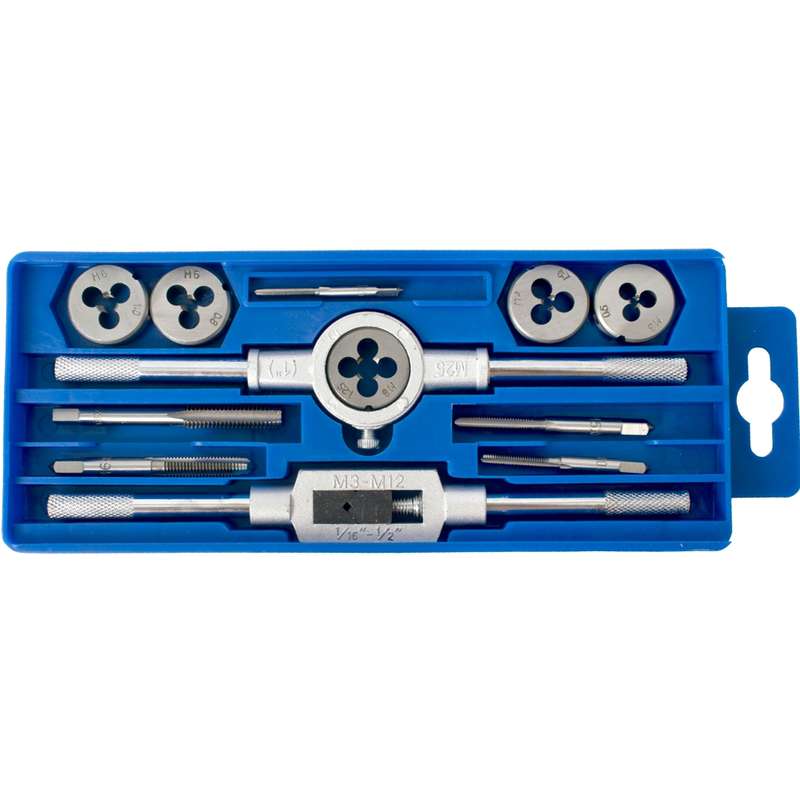 TORK CRAFT - 12PC WS TAP &  DIE SET - PLASTIC CASENR SET12