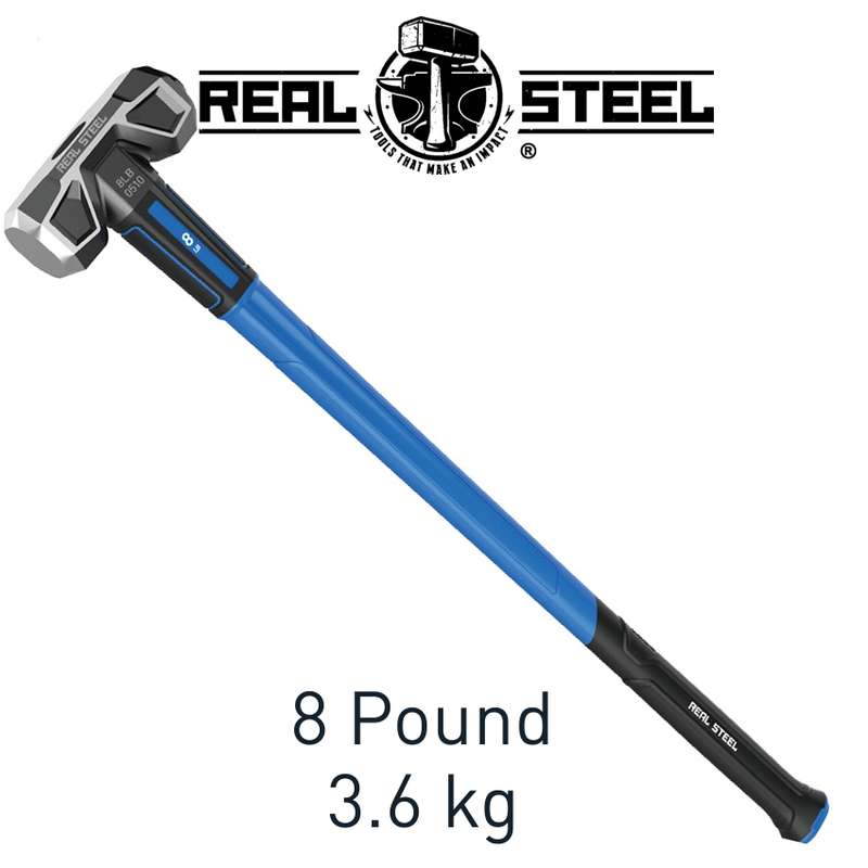 REAL STEAL HAMMER SLEDGE CROSS STRIKE 3.5KG 8LB GRAPHITE HANDLE 900MM - RSH0531