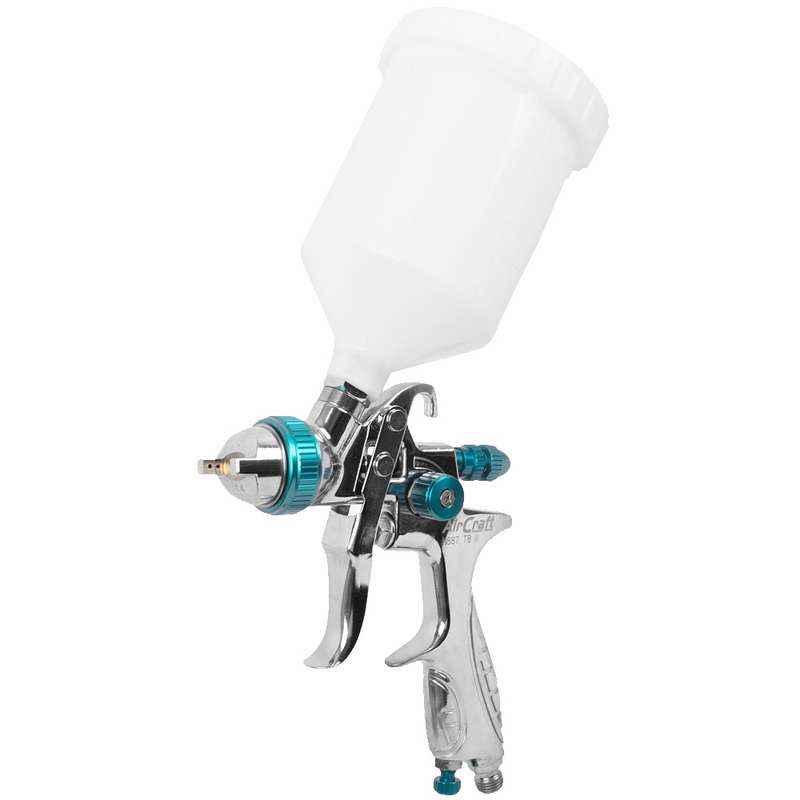AIRCRAFT - SPRAY GUN HVLP 1.4MM NOZZLE 600CC PLASTIC CUPSG H887