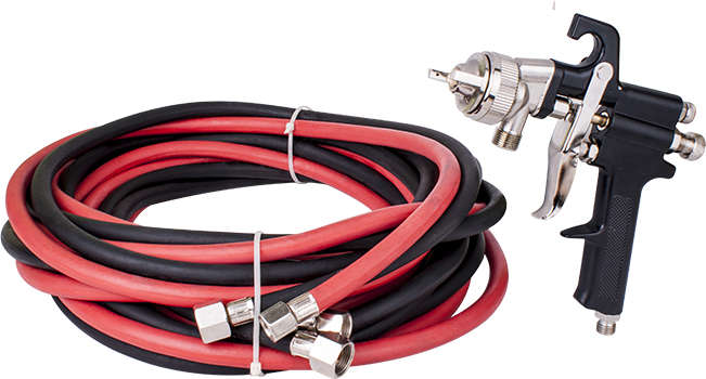 AIRCRAFT - SPRAY GUN AND 7.5M HOSE FOR PAINT POTS NO CUP PQ2 2.2MMSG PPX4001S