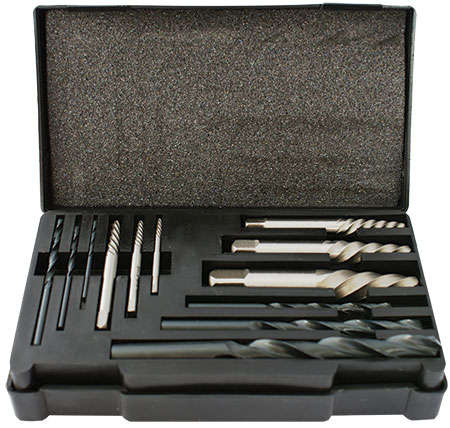 TORK CRAFT - SCREW EXTRACTOR SET 12 PCE WITH DRILL BITS FOR M3 - M24 SCREWS / STUDSTC41012