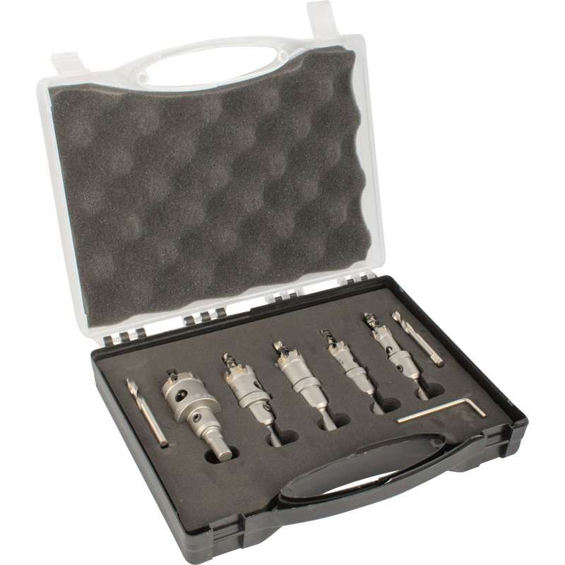 TORK CRAFT - HOLE SAW SET TCT 5PC 16,20,22,25.32MM FOR METAL C/W CARRY CASETC915080