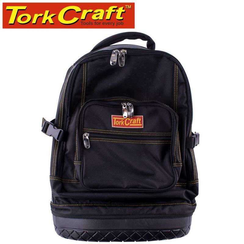 TORK CRAFT - TOOL BACKPACK BLACK WITH RUBBER BASE 65 X 20 X 40CM TORK CRAFTTC991088